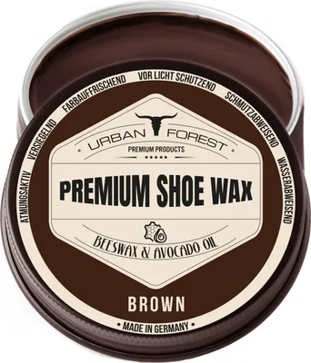 Produktbild von Schuhcreme Braun mit Bienenwachs & Avocado-Öl | Lederpflege für Schuhe als Schuhwachs zur Schuhpflege & Schuhreinigung von URBAN FOREST 150ml
