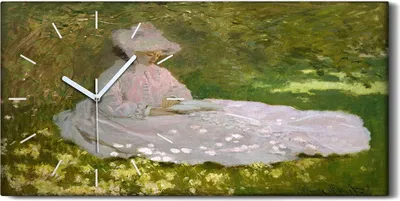 Produktbild von Wanduhr Bürouhr Leinwand Bild Geräuschlos Kunstdruck 60x30 Frühling - weiße Hände