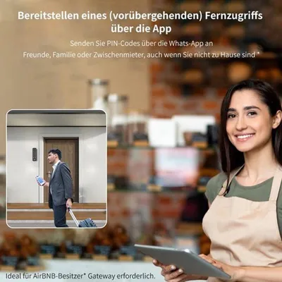 Obrázek produktu pro Elektronický zámek dveří – chytrý zámek s číselným kódem a NFC – ovládání přes Wi-Fi aplikaci