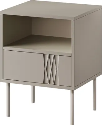 Produktbild von MIRJAN24 Im Set zwei Nachttische Tresse, Nachtschranke mit Schublade, 2er-Set, Schlafzimmer (Farbe: Beige)