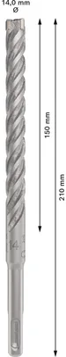 Image de Bosch PRO SDS plus-5X foret marteau perforateur 14 x 150 x 210 mm - 2608833817