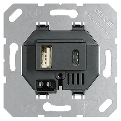 Zdjęcie produktu dla Ładowarka USB Jung USB15CASW (USB15CASW)