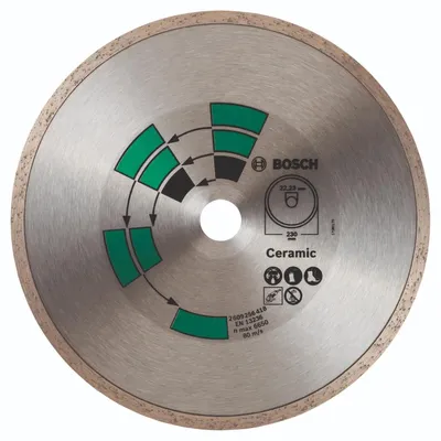 Image de Disque diamanté Bosch pour carrelage, 230 x 22 x 2,4 x 5,0 mm