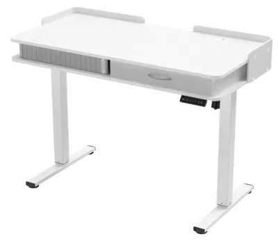Produktbild von Weißer elektrischer Schreibtisch mit Schublade und Stauraum 120x60 cm SPEF124WW