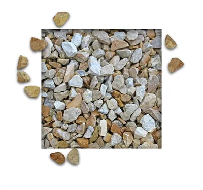Produktbild von 25 kg Kalksteinsplitt Jura Hellbeige Gartensplitt Ziersplitt Deko Kalkstein Dekoration Splitt Körnung 8/16 mm