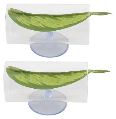 Produktbild von Buistunnel 2er-Pack - Acryl Höhle - Rückzugsort für Fische - Aquarien Dekoration - 8x4cm - Transparentes Design - Aquariendekoration