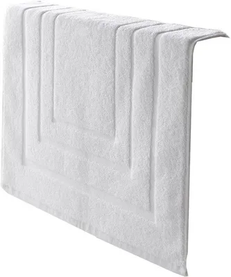 Produktbild von Ibenzoa® Badematte aus weicher Baumwolle, 75 x 50 cm, weiß – waschbar bis 60 °C, schnelltrocknend & trocknergeeignet