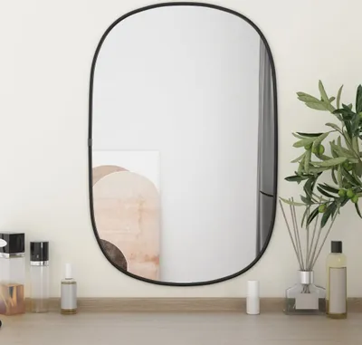 Produktbild von Möbel Wandspiegel Schwarz 60x40 cm - Wandspiegel &14257