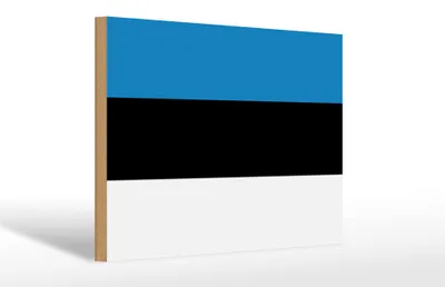 Produktbild von Holzschild Flagge Estland 30x20cm Flag of Estonia