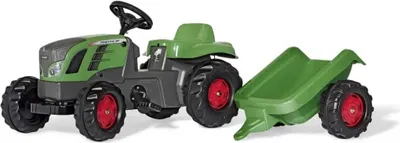 Immagine prodotto di Rolly Toys Trettraktor Fendt Vario 516, Schlepper mit Anh?nger, Tretfahrzeug