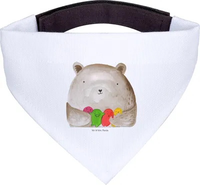 Produktbild von Mr. & Mrs. Panda Hunde Halstuch Bär Gefühl - Weiß - Geschenk, Hunde-Bandana, Für, Tuch, Hundehalstuch, Hund, Wahnsinn, Verrückt, Durchgedreht, Teddy