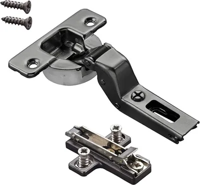Produktbild von 2er Set Salice Topfband T48Innenanschlag 110° Titanium mit Dämpfungssystem inkl. Montageplatten Topfscharnier von Sotech