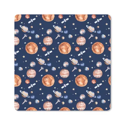 Produktbild von MuchoWow® Mauspad Mousepad Weltraum - Planeten - Muster - Kinder - Kinder - Kind 30x30 cm - Mousepads - Maus Mat - Pad - Mausunterlage - Gaming