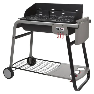 Produktbild von Holzkohlegrill mit Rädern 120 x 58,5 x 95 cm Schwarz/Grau