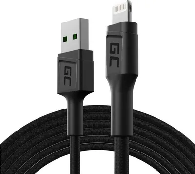 Produktbild von GC PowerStream | 2m Lightning Kabel Nylon Ladekabel Schnellladekabel für Apple iPhone 12 11 SE Pro/Max | iPhone X XR XS Max | iPhone 8 7 Plus | iPhone 6 6S 5 5C 5S Plus | iPad Air/Pro/Mini | iPod