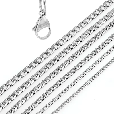 Produktbild von DonDon® Herren Halskette Panzerkette Edelstahl Länge 52 cm - Breite 0,45 cm