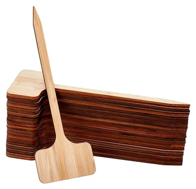Produktbild von 80 Stück Pflanzenetiketten aus Bambus, Namensschilder für Gartenpflanzen, Samen, Topfkräuter, Blumen und Gemüse für Innen- und Außenbereich, 178x59x2mm