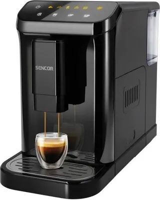 Image de Machine à Expresso Automatique Sencor SES 6000BK, 20 Bars, Broyeur Acier Inoxydable, Réservoir 1.5L, Compacte