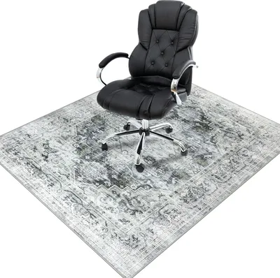 Zdjęcie produktu dla Mata pod krzesło 120 x 150 cm, antypoślizgowa, szara, do biura