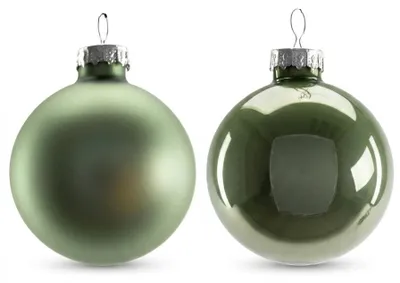 Produktbild von TrendLine Weihnachtskugeln aus Glas Ø 6 cm salbeigrün 20 Stück