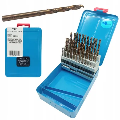 Produktbild von Krypton HSSE Metallbohrer-Set 1,0-5,9mm für Gewinde