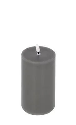 Produktbild von Kaheku LED Kerze Flaca grau 7,5 Ø 18h
