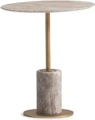 Produktbild von Kaffeetisch Beistelltisch Couchtisch Holz Sofatisch Rund Tisch Grau