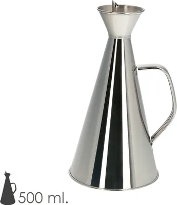 Immagine prodotto di Bottiglia per olio in acciaio inox antigoccia da 500 ml.