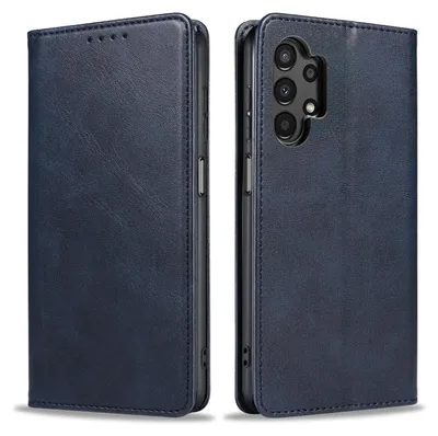 Produktbild von Handyhülle für Samsung Galaxy A13 Kunstleder Flip Cover Hülle Klapphülle Case Kartenfach Farbe: Blau