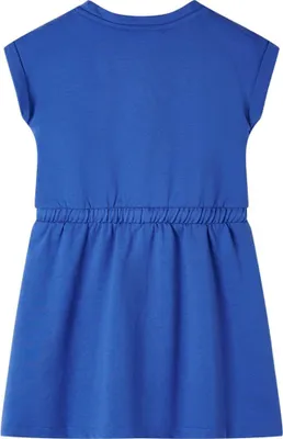 Produktbild von vidaXL Kinderkleid mit Kordelzug Kobaltblau 116
