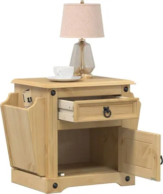 Obrázek produktu pro Maison Exclusive - Noční stolek , rozměry 45 x 35 x 47,5 cm, masivní borovicové dřevo