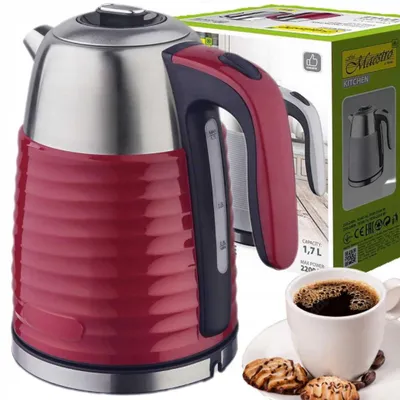 Produktbild von Maestro RM9614 Edelstahl Wasserkocher Kabellos Rot