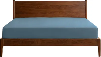 Zdjęcie produktu dla Prześcieradło, 120 x 200 cm, 100% bawełna, gęstość splotu 300, miękkie, oddychające prześcieradło, kolor niebieski