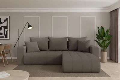 Produktbild von ALTDECOR Ecksofa mit Schlaffunktion und Bettkasten - MILA-L - 277x194x86 - Braun - Corner Sofa Eckcouch Couch L-Form, links/rechts angeordnet, Schlafcouch Ausziehbar Wohnlandschaft