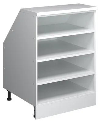 Zdjęcie produktu dla Szafka na spadzisty dach Vicco Rion Biały 60 x 81.8 cm z 4 przegrodami, korpus szafy głębokość 60 cm, Model 60129