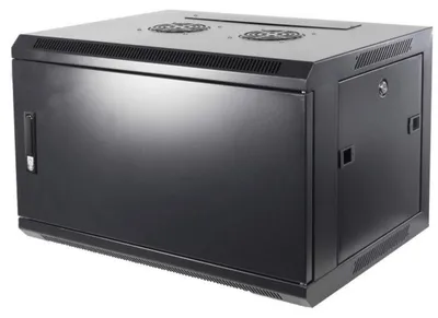 Produktbild von 4 HE Serverschrank, Wandgehäuse, mit Metalltür (BxTxH) 600 x 450 x 280mm