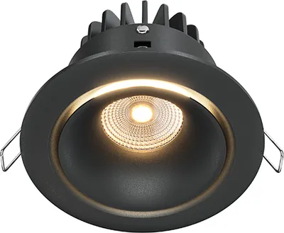 Produktbild von Moderne einbauleuchte Yin LED aus  Aluminium Schwarz 12W für Küche, Schlafzimmer, Wohnzimmer, Esszimmer, Lobby