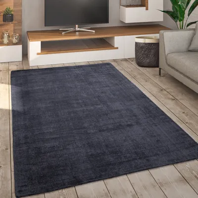 Produktbild von Teppich Wohnzimmer Kurzflor Handgewebt Modernes Einfarbiges Muster Weich Grösse 80x150 cm