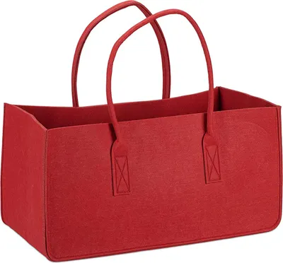 Produktbild von Filztasche Kaminholz Rot Tragetasche, Felt Bag