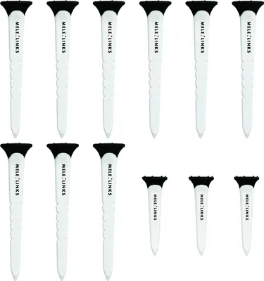 Produktbild von 12er-Pack Golf-Tees, verstellbare Tees aus Kunststoff, reduziert Reibung, seitlicher Spin, lange und kurze Golf-Tees, Großpackung für Herren, Golf-Zubehör