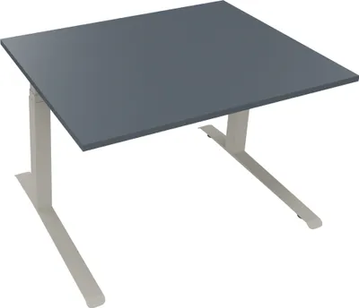 Produktbild von Sitz-/Stehtisch Kufe Doppels. Quad. B1200xT900xH645-1275 si/Lavagrau