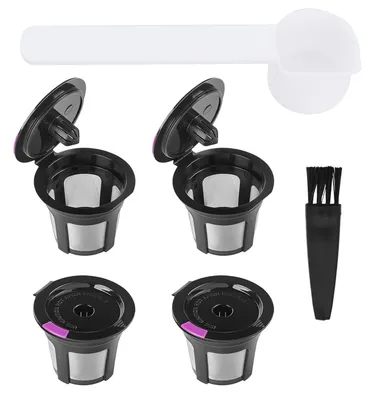 4er-Pack Kaffeefilter für Keurig 1.0 & 2.0, Edelstahlsieb, schwarz