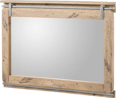 Immagine prodotto di MASSIVMOEBEL24 | specchio in legno di Mango 114x6x80 sbiancato laccato RAILWAY