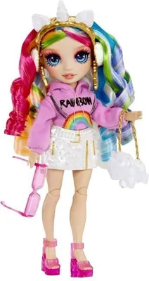 Image de Poupée Mannequin Rainbow High Cristal Amaya, 27 cm, Avec 5 Accessoires à Créer