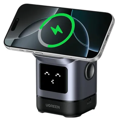Produktbild von Ugreen 45775, Drinnen, AC, Kabelloses Aufladen, Schwarz, Grau