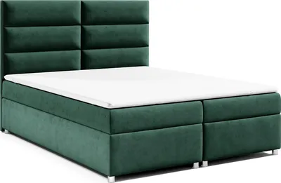 Produktbild von Best for Home Boxspringbett mit Bettkasten Trinity K-4 Bonellfederkern inkl. Topper, mit Lieferung, Aufbau & Entsorgung 180x200-Grün