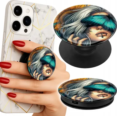 Image de Popsocket Porte-téléphone à doigt/Papillon antisocial Femmes