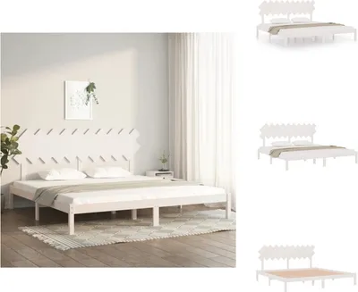 Produktbild von vidaXL Massivholzbett Weiß 200x200 cm -  Betten & Bettgestelle