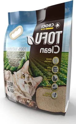 Produktbild von Famanu Katzenstreu Tofu Clean - Klumpend und biologisch abbaubar - 10 Liter