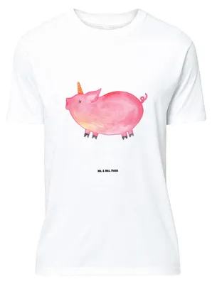 Produktbild von Mr. & Mrs. Panda Größe XL T-Shirt Einhorn Schwein - Weiß - Geschenk, mit Spruch, Tshirt, Bauer, Funny, Einhörner, Shirt, Englisch, Unicorn